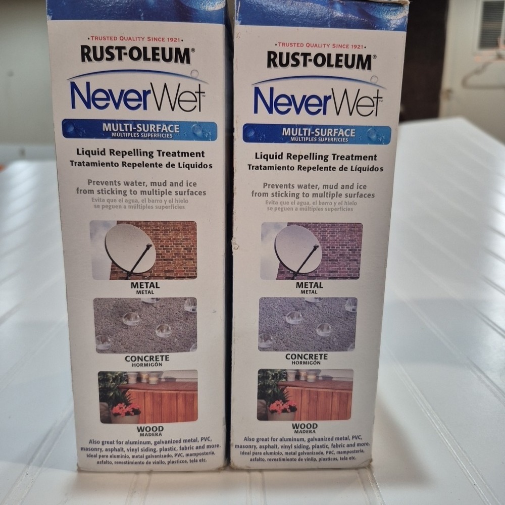Lot Of 2 Rust-Oleum 18 oz NeverWet Multi Surface Liquid Repellant Waterproof - Picture 7 of 8